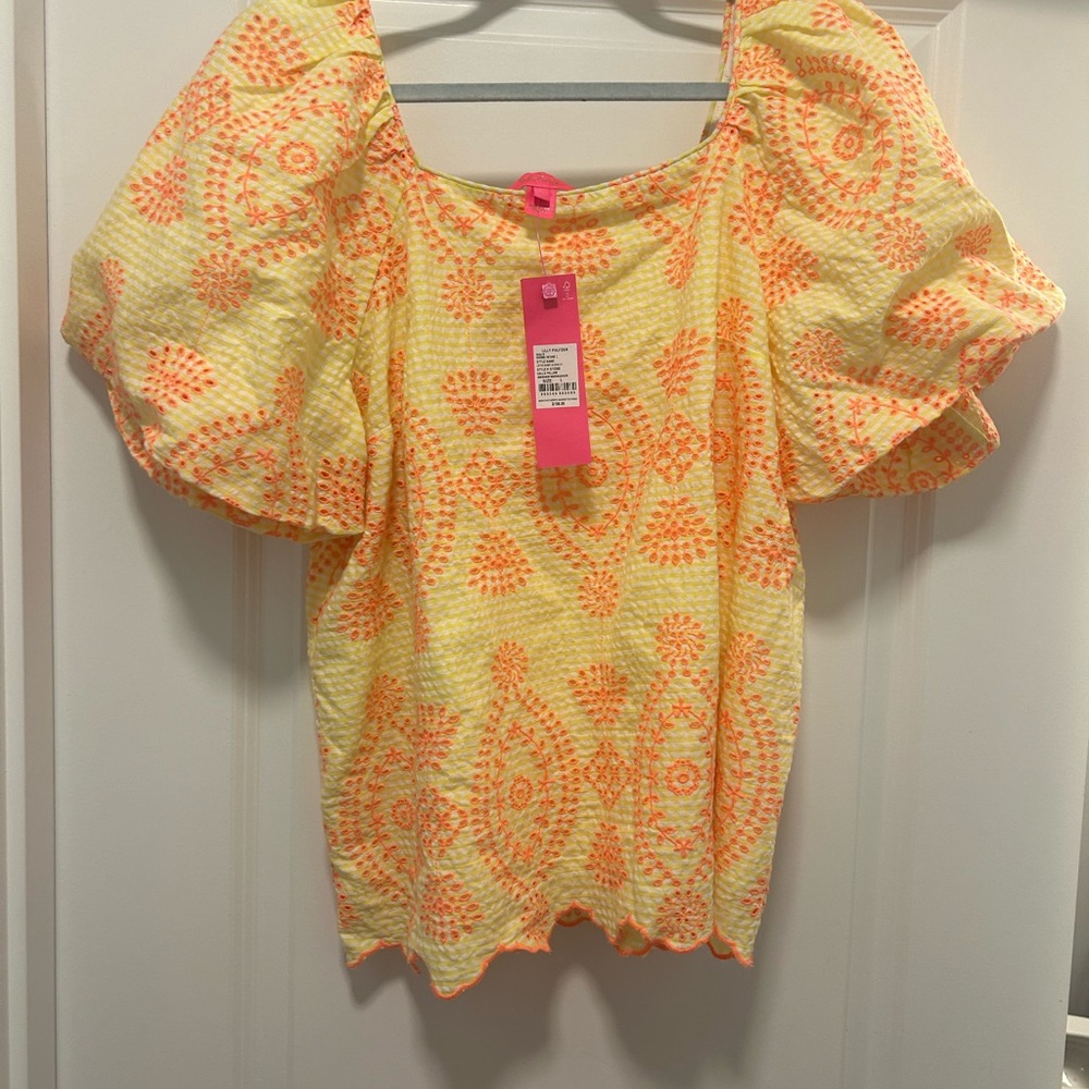 Lilly Pulitzer Yellow and Orange Blouse